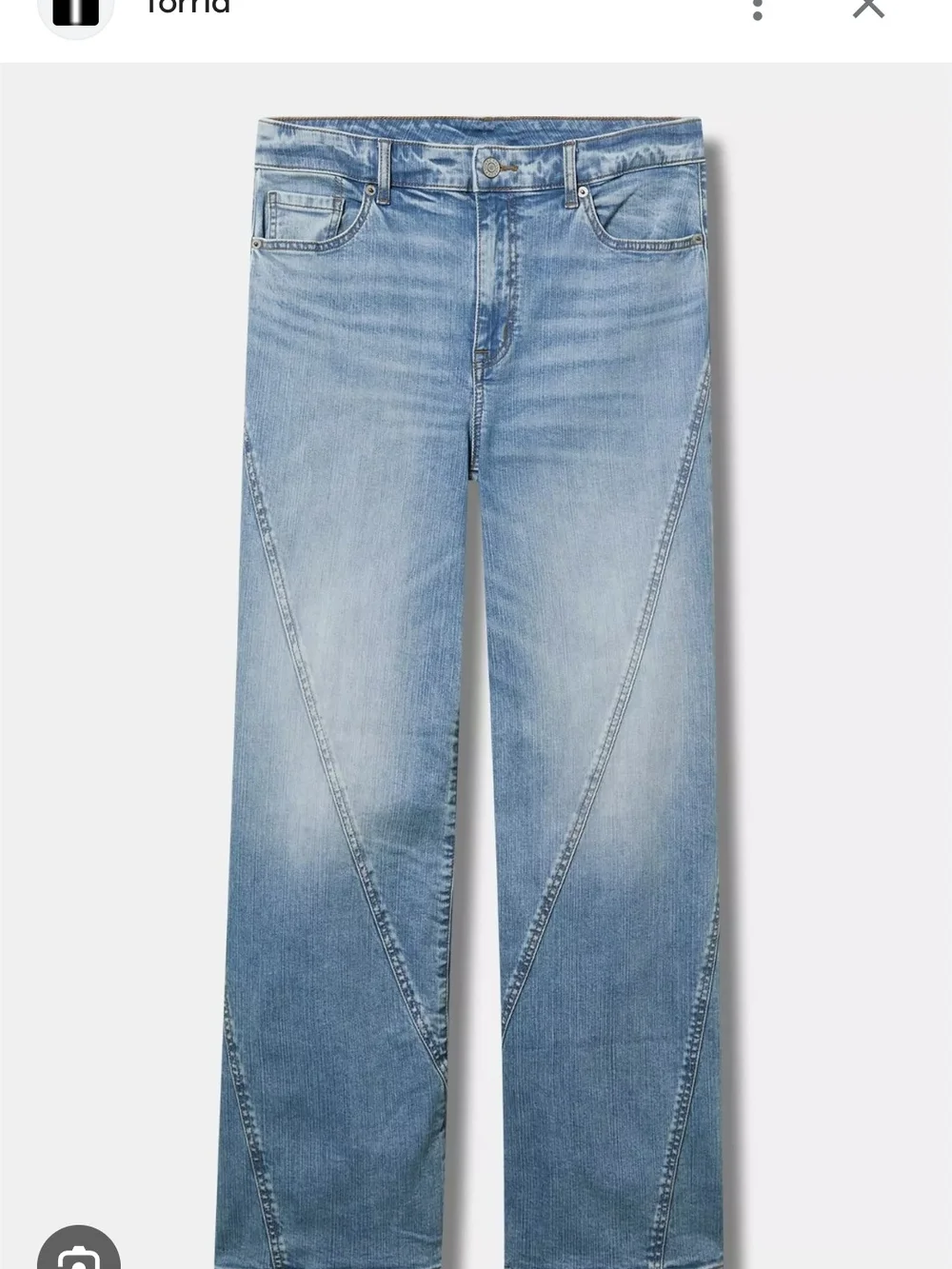 NWT Torrid Perfect Wide Leg Vintage Stretch Twisted Seam Jeans Size 22 Reg New - Picture 1 of 11